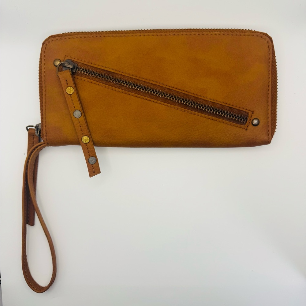 Free People Wristlet Wallet Vegan Leather Wristlet Tan Wristlet & Wallet